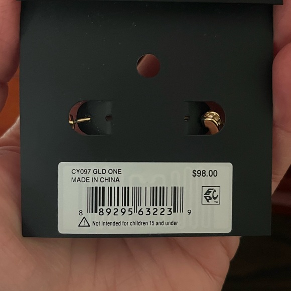 Coach Gold Star-Shaped Hoop Earrings - Picture 7 of 8